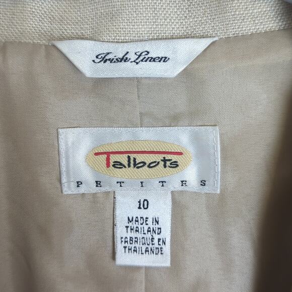 Vintage Irish Linen Button Down Blazer With Pockets Women's Size 10 - Picture 2 of 10